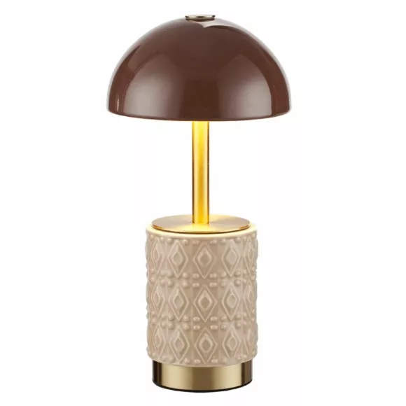 Настольная лампа беспроводная Odeon Light L-Vision Lulu 5453/3TL, Разноцветный, Коричневый, Теплый белый, крупный план основания Настольная лампа беспроводная Odeon Light L-Vision Lulu 5453/3TL, Разноцветный, Коричневый, Теплый белый, крупный план основания