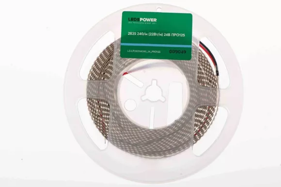 Светодиодная лента LEDS POWER 2835 240/м (22Вт/м) 24В холодная, серия ПРО125 009049 Светодиодная лента LEDS POWER 2835 240/м (22Вт/м) 24В холодная, серия ПРО125 009049