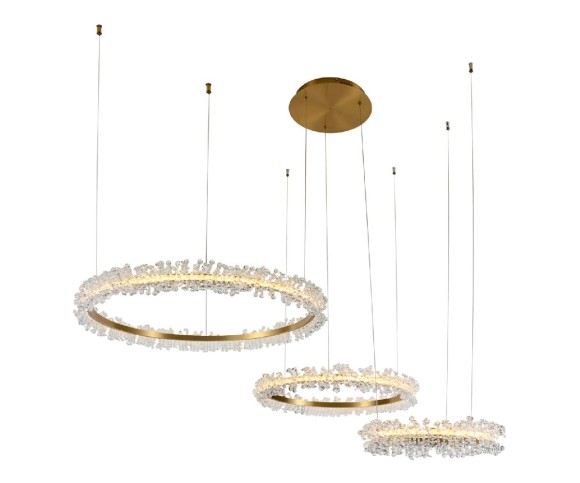 Подвесная светодиодная люстра с пультом управления Kink Light Лаура 08246,36PA(4000K)