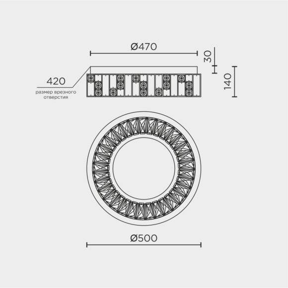 Потолочный светильник Modelux ML.2400.500 GD