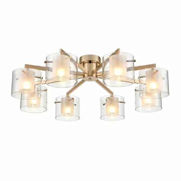 Потолочная люстра Lumion Verdi 6587/8C, Золото, Прозрачный, Металл, вид сверху Потолочная люстра Lumion Verdi 6587/8C, Золото, Прозрачный, Металл, вид сверху
