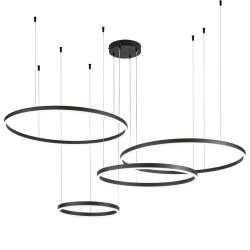 Подвесная светодиодная люстра с пультом управления Indigo Galass V000034L