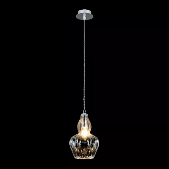 Подвесной светильник Maytoni Eustoma MOD238-PL-01-TR, Прозрачный, Хром, Металл Подвесной светильник Maytoni Eustoma MOD238-PL-01-TR, Прозрачный, Хром, Металл