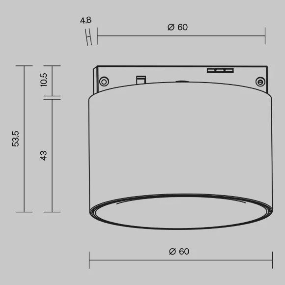Трековый магнитный светильник Maytoni Alfa S TR188-1-5W3K-M-BW, 90 Трековый магнитный светильник Maytoni Alfa S TR188-1-5W3K-M-BW, 90