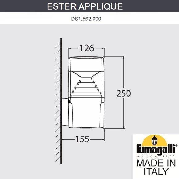 Уличный настенный светильник Fumagalli Ester DS1.562.000.LXD1L