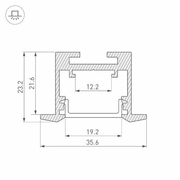 Профиль Arlight SL-LINE-3523-F-2500 WHITE 043117 Профиль Arlight SL-LINE-3523-F-2500 WHITE 043117