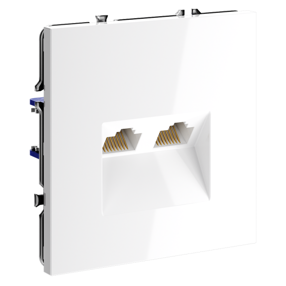 Розетка компьютерная двойная Voltum S70 VLS060201