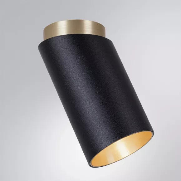 Накладной светильник Arte Lamp Cone A5360PL-1BK, Золото, Черный, Алюминий, вид сверху Накладной светильник Arte Lamp Cone A5360PL-1BK, Золото, Черный, Алюминий, вид сверху