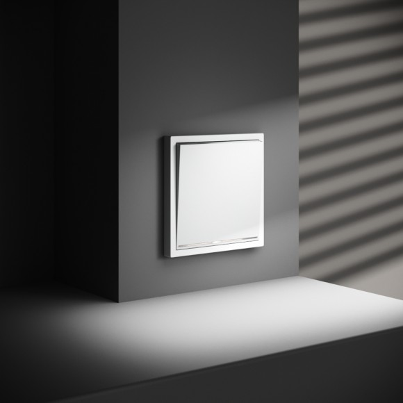 Проходной переключатель одноклавишный с подсветкой Voltum S70 VLS010402