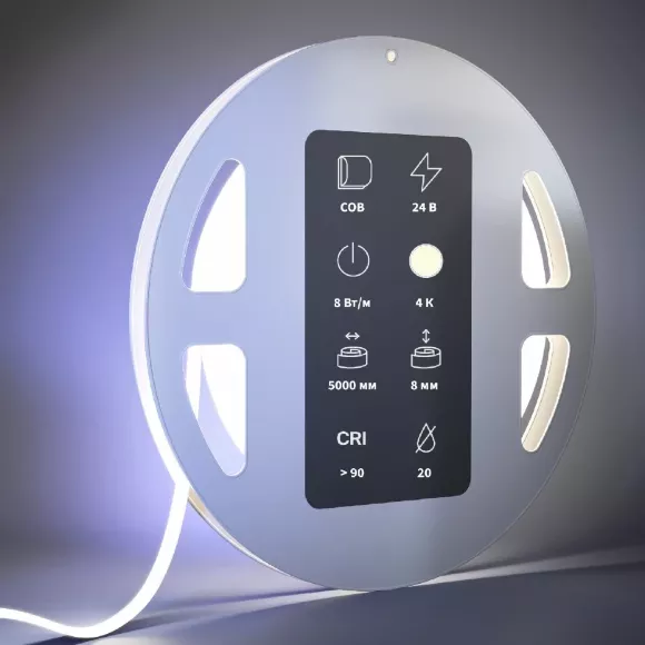 Светодиодная лента Maytoni Led Strip 24В 8Вт/м 4000К 5м IP20 201072 Светодиодная лента Maytoni Led Strip 24В 8Вт/м 4000К 5м IP20 201072