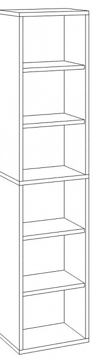 Стеллаж-колонка Домино СУ(ш1в2) MER_SUsh1v2-V-venge