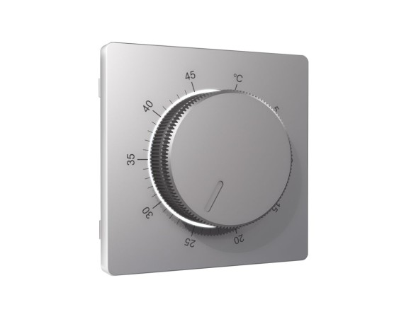 Лицевая панель Alfa (Сталь матовый) для терморегулятора теплого пола Quant Ambrella Volt AP5057