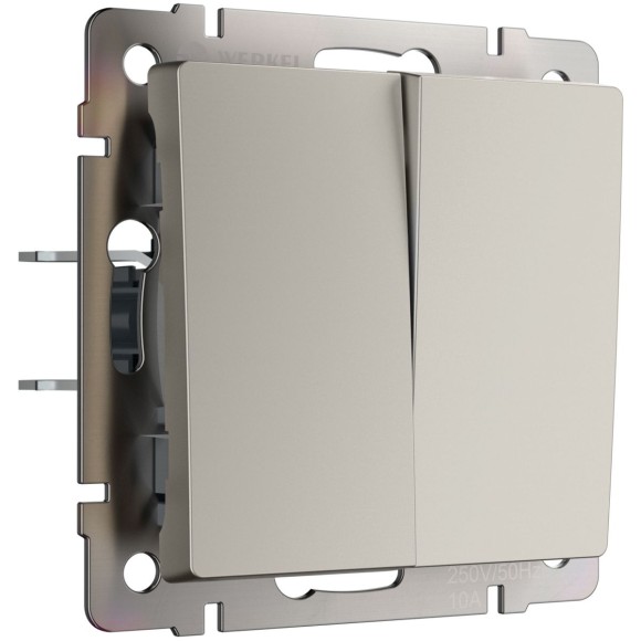 Выключатель двухклавишный проходной Werkel W1222004 4690389211928 a069458