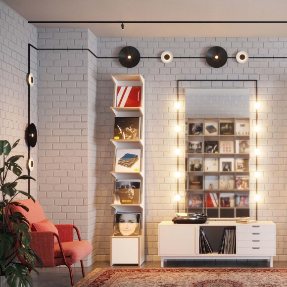 Трековый магнитный светильник Arlight MAG-MICROCOSM-VINYL-R170-7W Day4000 (BK, 150 deg, 24V) (IP20 Металл) 051781