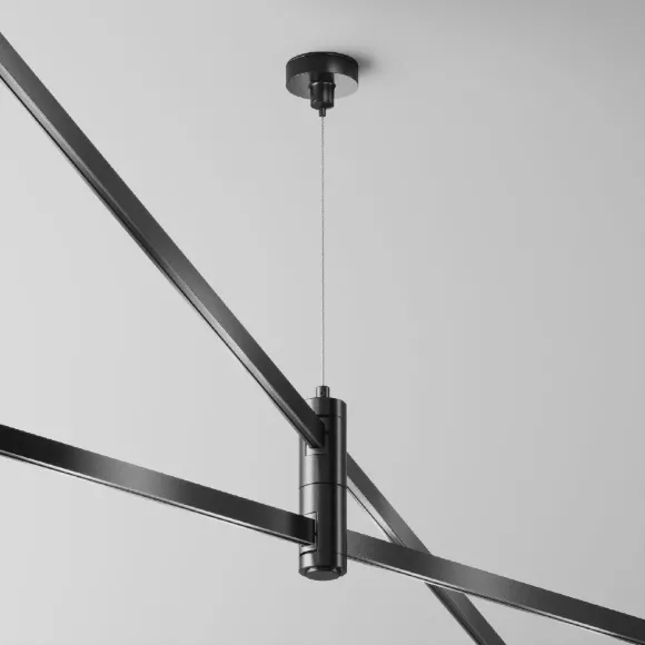 Подвес тросовый двойной Maytoni Flarity TRA157SW-D1-B, Черный, Алюминий, Германия Подвес тросовый двойной Maytoni Flarity TRA157SW-D1-B, Черный, Алюминий, Германия