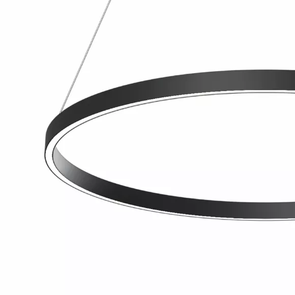 Подвесной светильник Maytoni Rim MOD058PL-L42BK, Черный, От теплого до нейтрального, Алюминий Подвесной светильник Maytoni Rim MOD058PL-L42BK, Черный, От теплого до нейтрального, Алюминий