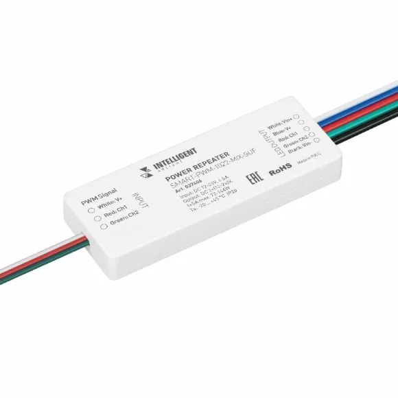 Усилитель Arlight SMART-PWM-1022-MIX-SUF (12-24V, 2x3A) 037406 Усилитель Arlight SMART-PWM-1022-MIX-SUF (12-24V, 2x3A) 037406