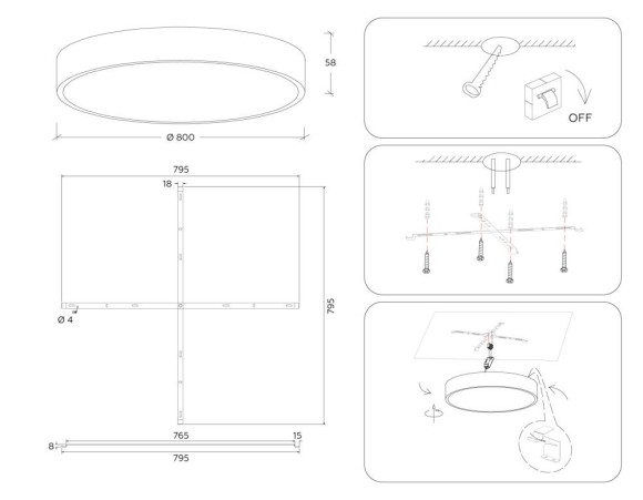 Потолочный светильник Ambrella Light Air Alum FV5539
