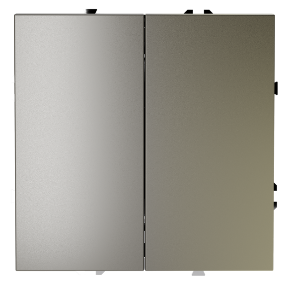 Перекрестный переключатель встраиваемый Voltum S70 двухклавишный 10А, (шелк) VLS020504