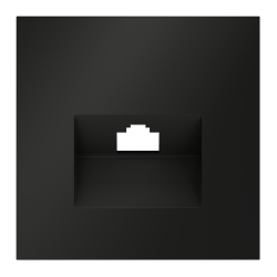 Накладка для розетки компьютерной RJ45 кат.6 Voltum S70 (черный матовый) VLS001308