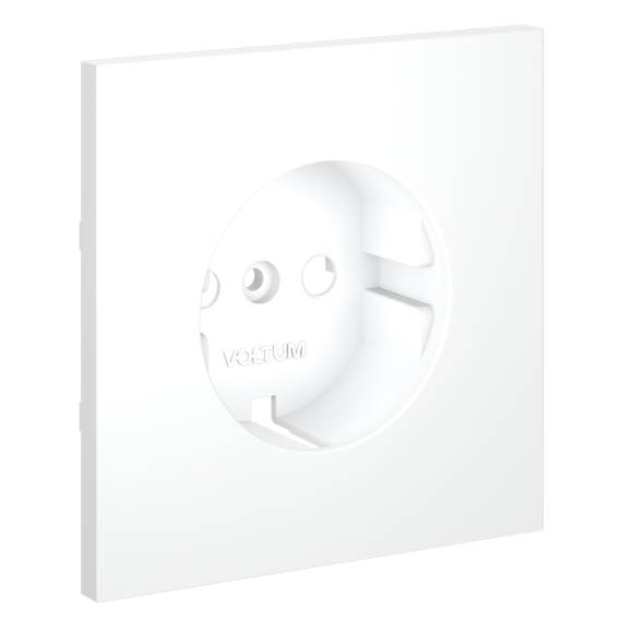 Накладка для розетки с заземлением Voltum S70 (белый матовый) VLS000602