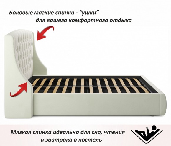 Кровать двуспальная Стефани с матрасом PROMO B COCOS 2000x1600 NMB_TE-00002566