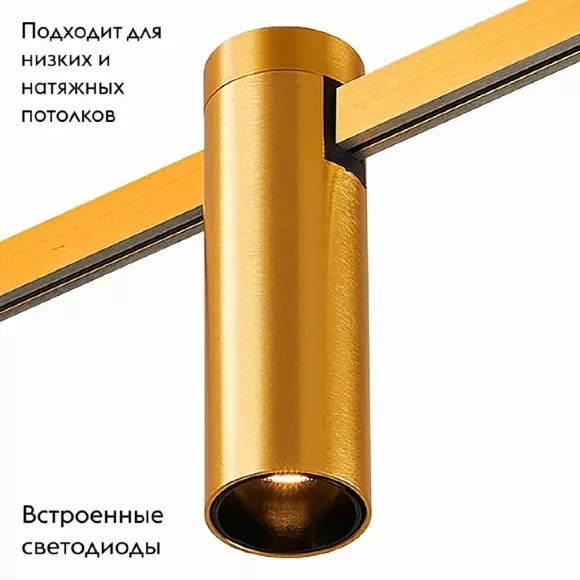 Магнитный трековый светильник ST Luce Farm ST810.246.05, Золото, Нейтральный белый, Металл