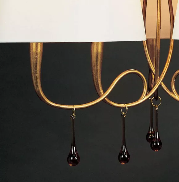 Подвесная люстра Mantra Paola Painted Gold 3540, Неоклассика, Золото