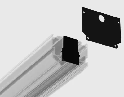 Комплект заглушек для магнитного шинопровода 2шт Ambrella Light Track System GL1066