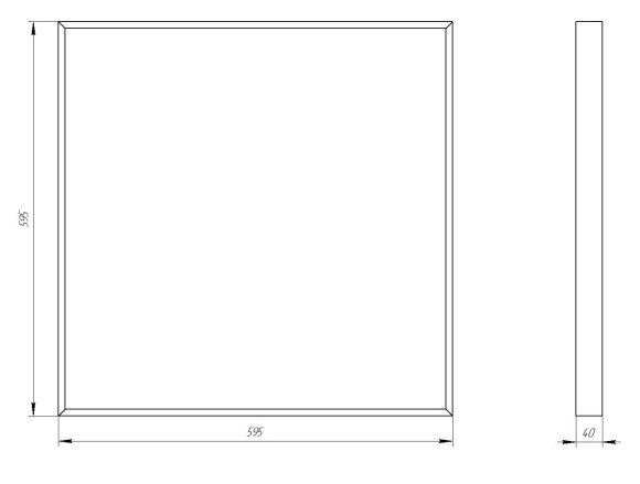 Светодиодная панель Эра SPO-910-1-40K-045 Б0046477