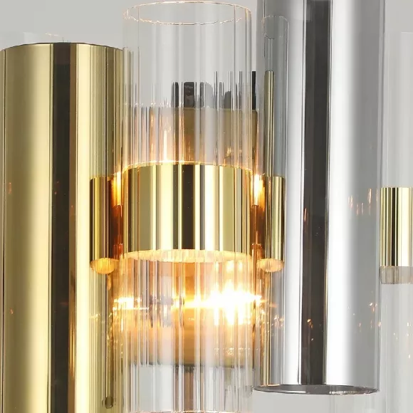 Подвесная люстра Illumico IL0525-6P-79 BRASS, Золото, Прозрачный, Металл, крупный план