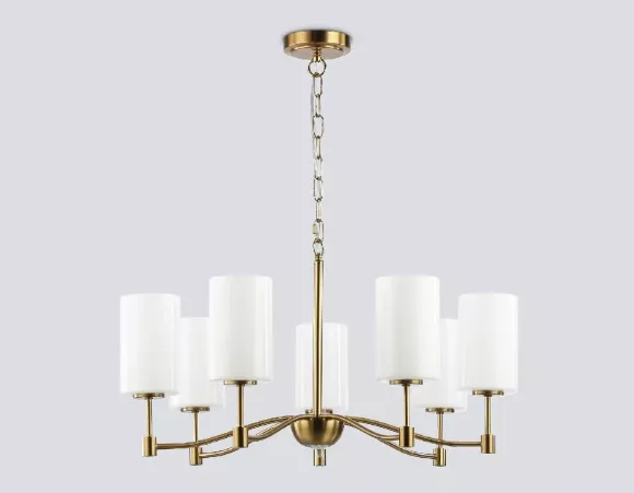 Подвесная люстра Ambrella Light High Light Heigh Light LH56053, Латунь, Белый, Металл, вид сверху Подвесная люстра Ambrella Light High Light Heigh Light LH56053, Латунь, Белый, Металл, вид сверху