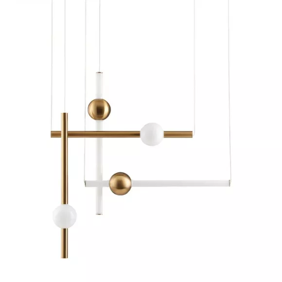 Подвесной светильник Delight Collection Orion ST-1690S gold, Золото, Белый, Металл Подвесной светильник Delight Collection Orion ST-1690S gold, Золото, Белый, Металл