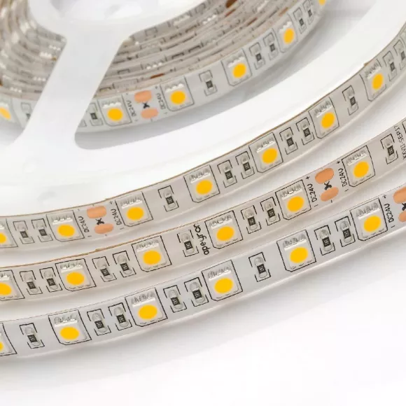 Светодиодная лента Apeyron 24В ПРО 14,4Вт/м smd5050 60д/м IP65 1100Лм/м 5м 4000К 00-319
