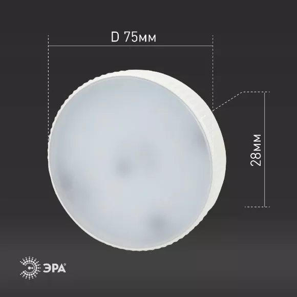 Лампа светодиодная Эра GX53 15W 6000K LED GX-15W-860-GX53 Б0048021, Холодный белый, Россия, вид сверху Лампа светодиодная Эра GX53 15W 6000K LED GX-15W-860-GX53 Б0048021, Холодный белый, Россия, вид сверху