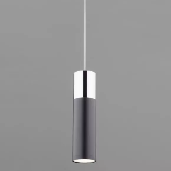 Подвесной светильник Eurosvet Double Topper 50135/1 LED хром/черный Подвесной светильник Eurosvet Double Topper 50135/1 LED хром/черный