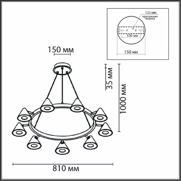 Подвесная люстра Lumion Lamina 8233/9, Золото, Черный, Металл Подвесная люстра Lumion Lamina 8233/9, Золото, Черный, Металл