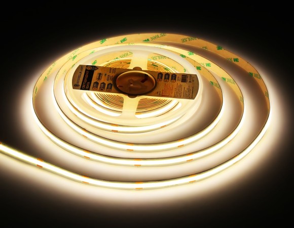 Светодиодная лента Ambrella Light Illumination COB 528Led/14W m/ 24V IP20 4500K/ 5m*10mm*2mm (2 конт.) GS4752