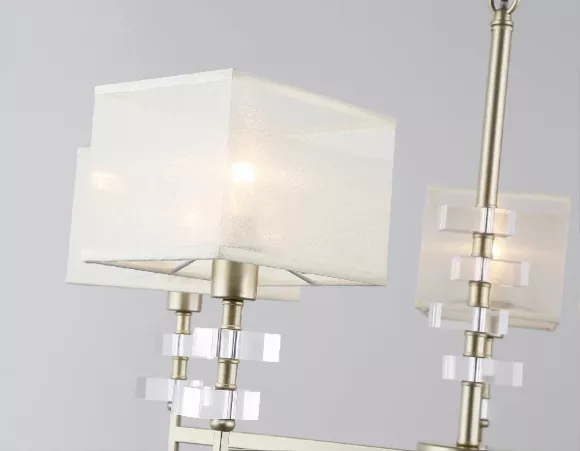 Подвесная люстра Ambrella Light High Light Classic LH71331, Золото, Металл, Ткань, декоративные элементы крупным планом Подвесная люстра Ambrella Light High Light Classic LH71331, Золото, Металл, Ткань, декоративные элементы крупным планом