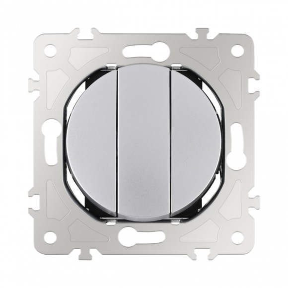 Выключатель трехклавишный Arte Milano 202.30-3.silver