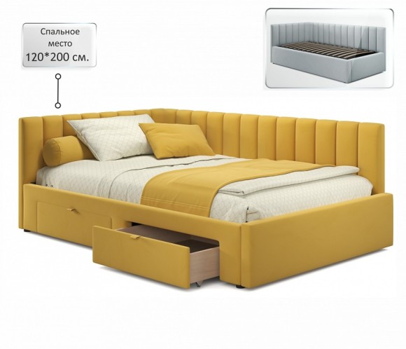 Кровать полутораспальная Milena 2000x1200 NMB_TE-00005454