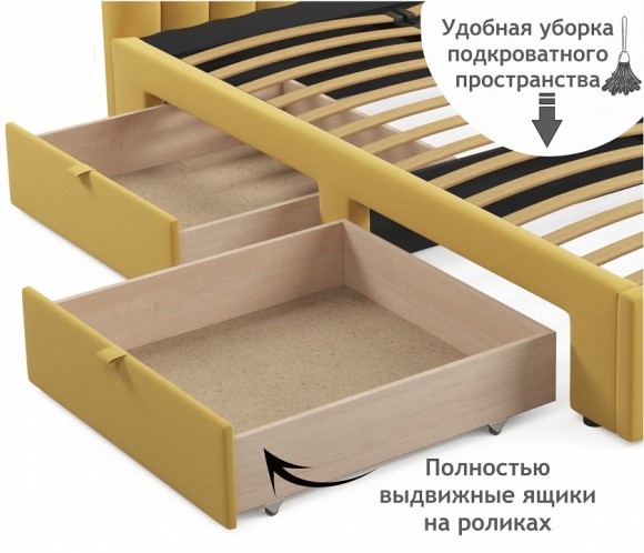 Кровать полутораспальная Milena 2000x1200 NMB_TE-00005454