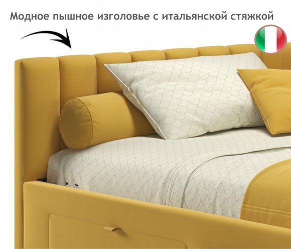 Кровать полутораспальная Milena 2000x1200 NMB_TE-00005454