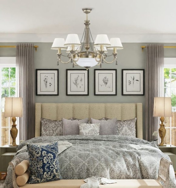 Подвесная люстра Kutek Roma Abazur ROM-ZW-6+1 (P/A)