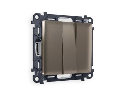 Комплект механизма 3-кл выключателя Ambrella Volt Alfa MA635010