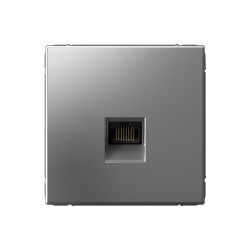 Розетка компьютерная RJ45, кат. 5е Systeme Electric ArtGallery Сталь GAL000983