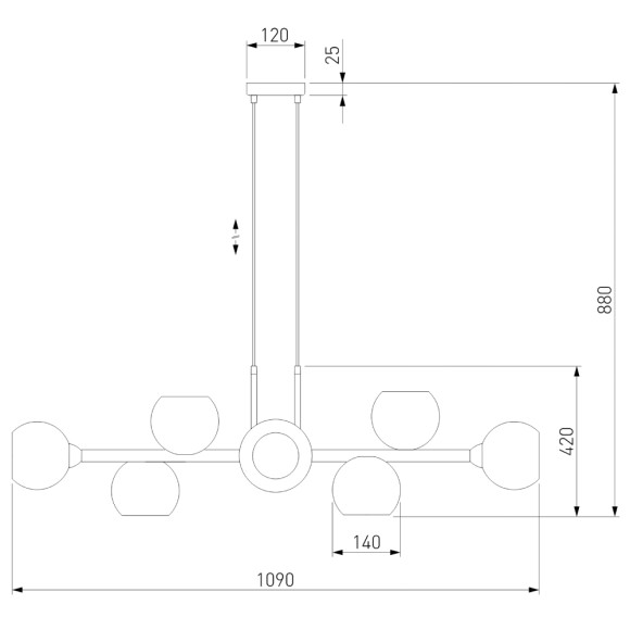 Подвесная люстра Eurosvet 70113/8 дымчатый
