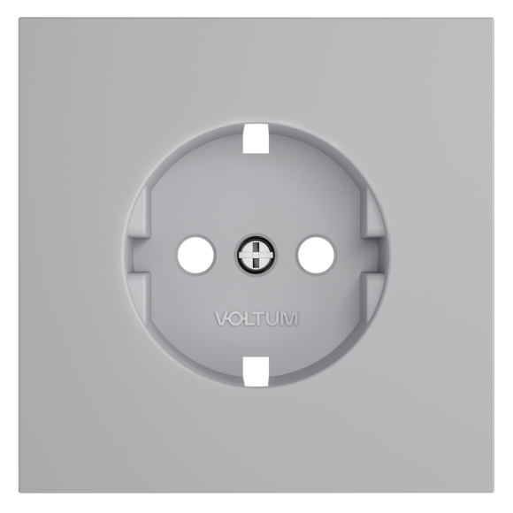 Накладка для розетки с заземлением Voltum S70 (серый) VLS000616