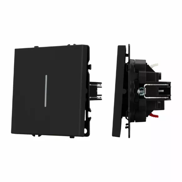 Выключатель проходной 1 кл подсветка софт-тач черный оникс Arlight SWT-MKP1-SFPL-L-BK (250V, 10A) 054261(1) Выключатель проходной 1 кл подсветка софт-тач черный оникс Arlight SWT-MKP1-SFPL-L-BK (250V, 10A) 054261(1)