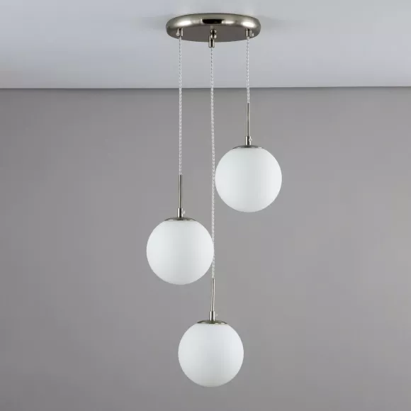 Подвесная люстра Citilux Томми CL102034, Хром, Белый, Металл, декоративные элементы крупным планом